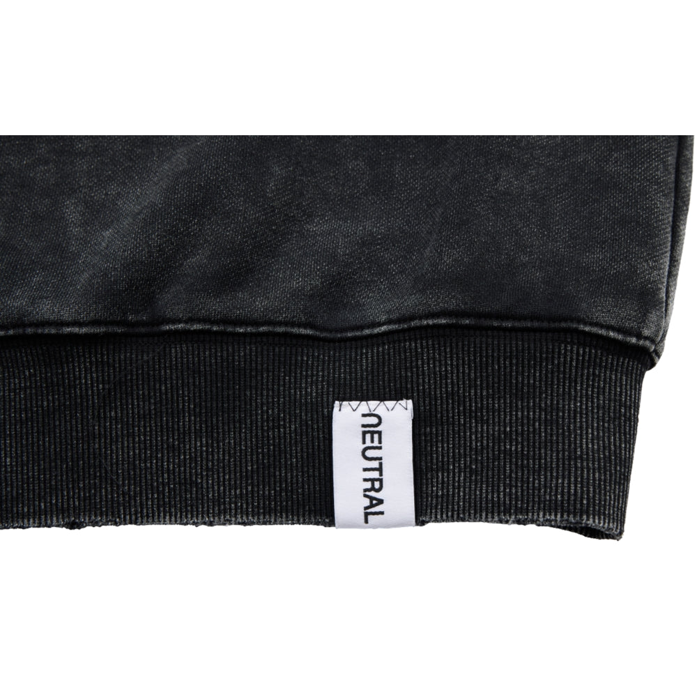 NEUTRAL SOCIETY NS LOGO ZIP UP HOODIE-BLACK