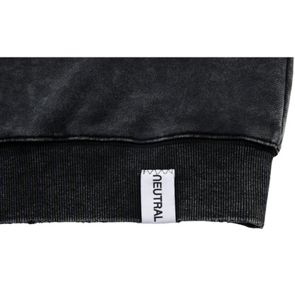 NEUTRAL SOCIETY NS LOGO ZIP UP HOODIE-BLACK