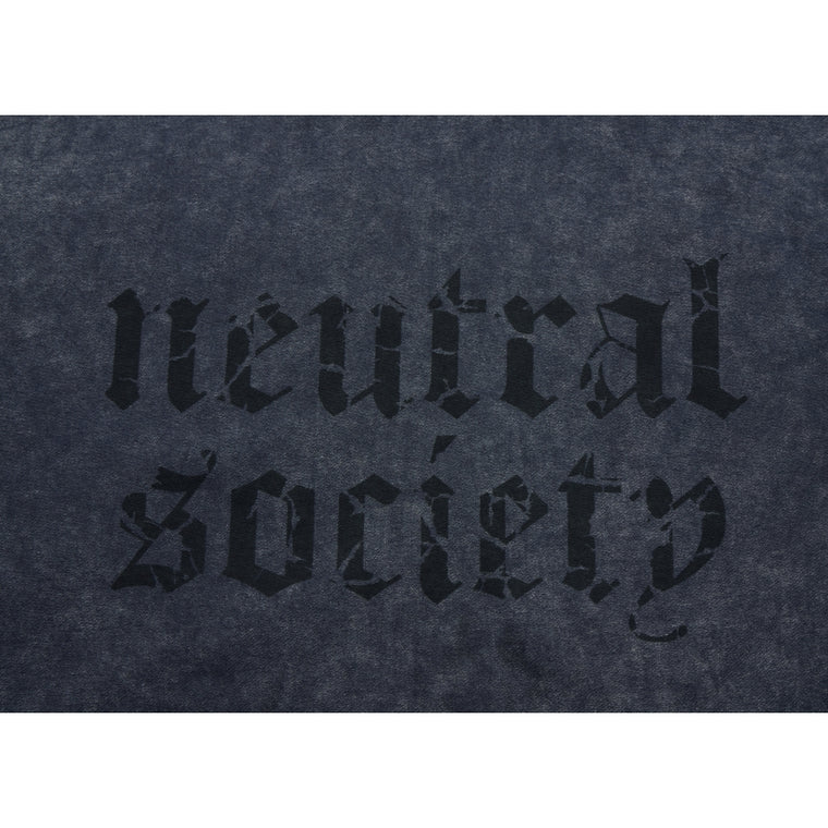 NEUTRAL SOCIETY NS LOGO ZIP UP HOODIE-NAVY