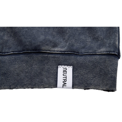 NEUTRAL SOCIETY NS LOGO ZIP UP HOODIE-NAVY