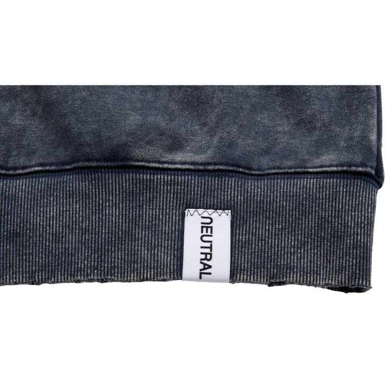NEUTRAL SOCIETY NS LOGO ZIP UP HOODIE-NAVY