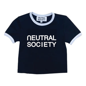 NEUTRAL SOCIETY NS MINI RINGER TEE-BLACK