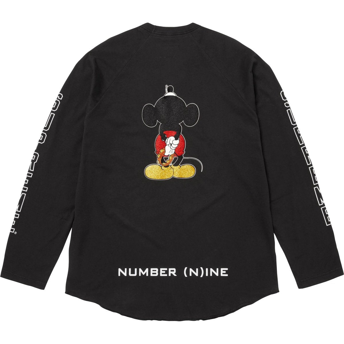 SUPREME / NUMBER (N)INE MICKEY MOUSE RAGLAN L/S TOP-BLACK