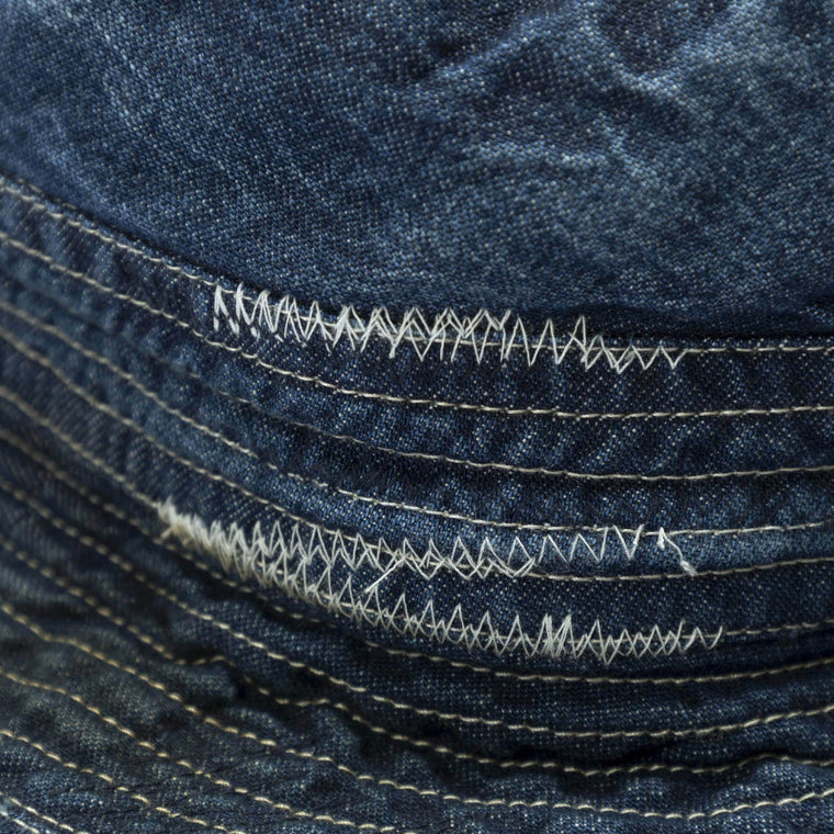 MADNESS NV. NEP DENIM BUCKET HAT (MADE IN JAPAN)-INDIGO