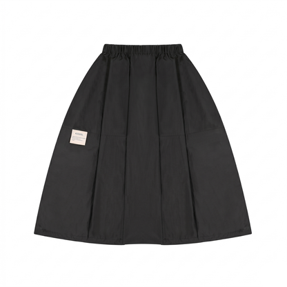 A[S]USL NYLON BALLOON SKIRT-BLACK