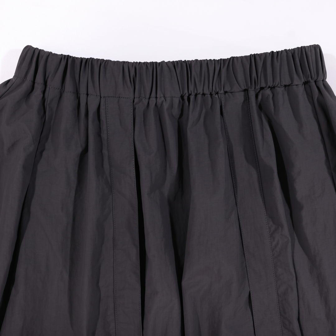 A[S]USL NYLON BALLOON SKIRT-BLACK
