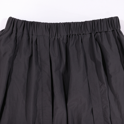 A[S]USL NYLON BALLOON SKIRT-BLACK