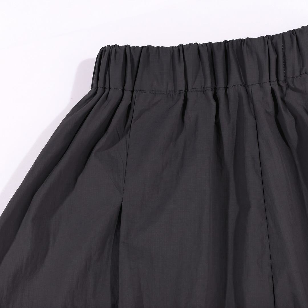 A[S]USL NYLON BALLOON SKIRT-BLACK