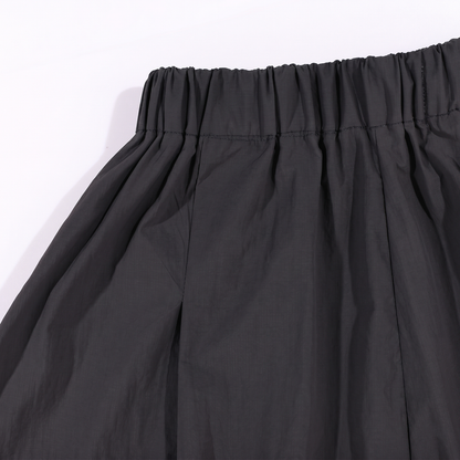 A[S]USL NYLON BALLOON SKIRT-BLACK