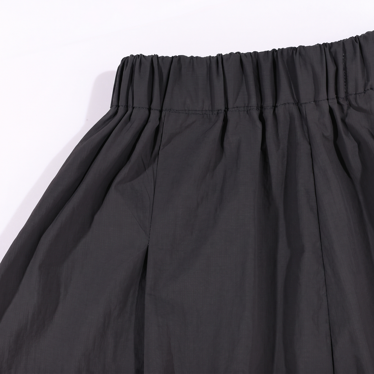 A[S]USL NYLON BALLOON SKIRT-BLACK