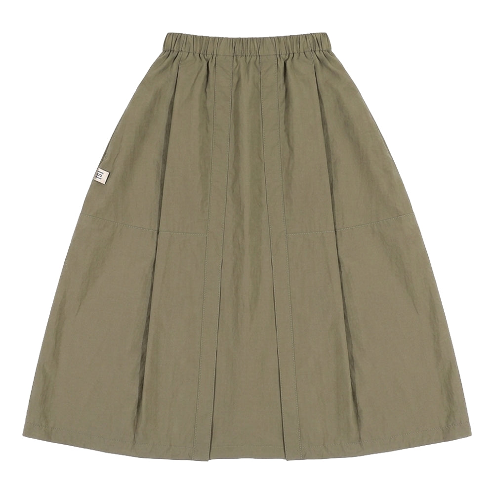 A[S]USL NYLON BALLOON SKIRT-OLIVE
