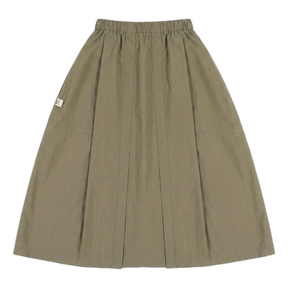 A[S]USL NYLON BALLOON SKIRT-OLIVE