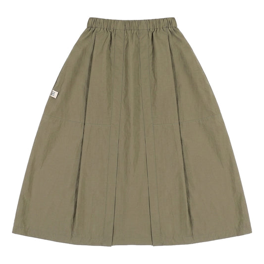 A[S]USL NYLON BALLOON SKIRT-OLIVE