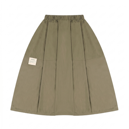 A[S]USL NYLON BALLOON SKIRT-OLIVE