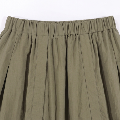 A[S]USL NYLON BALLOON SKIRT-OLIVE