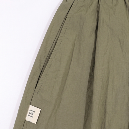 A[S]USL NYLON BALLOON SKIRT-OLIVE