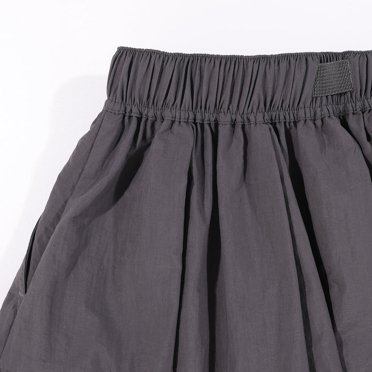 A[S]USL NYLON CARGO FLARE SKIRT-CHARCOAL