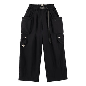 A[S]USL NYLON MULTI 3D POCKTES BALLOON PANTS-BLACK