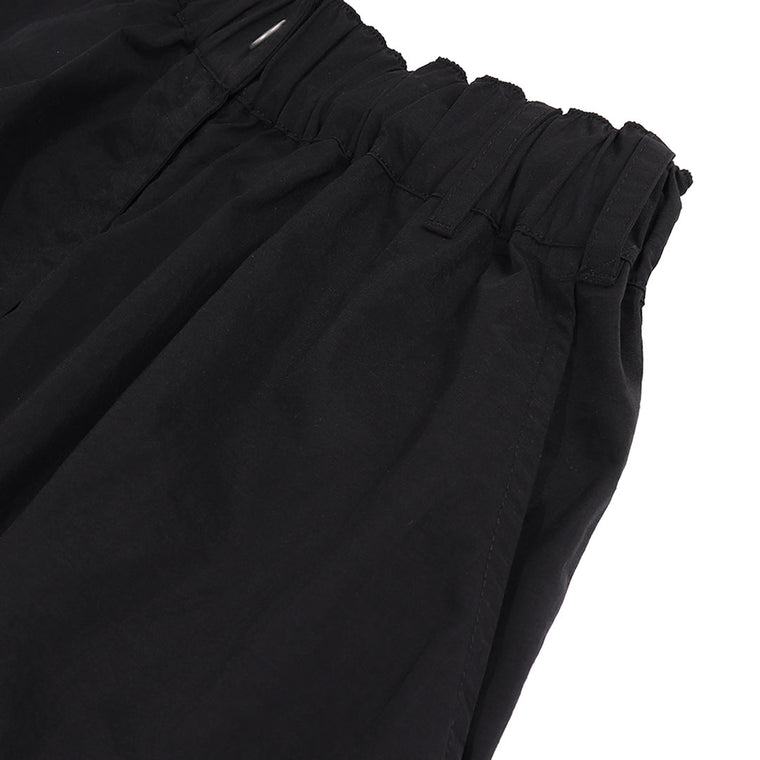 A[S]USL NYLON POCKETS FLARE SKIRT-BLACK