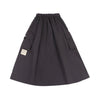 A[S]USL NYLON POCKETS FLARE SKIRT-CHARCOAL
