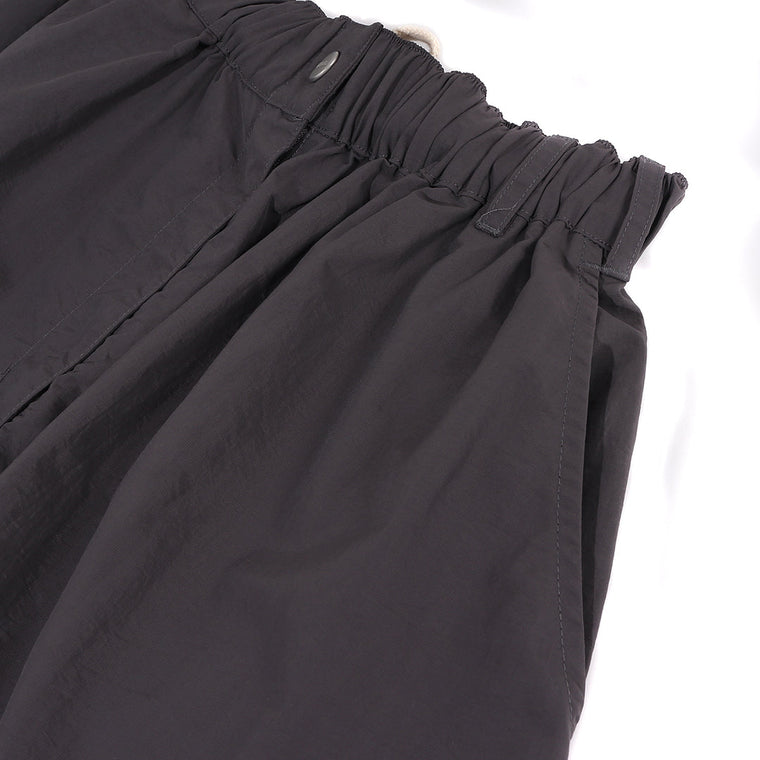 A[S]USL NYLON POCKETS FLARE SKIRT-CHARCOAL