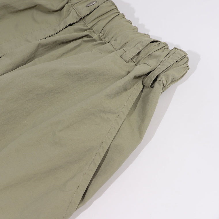 A[S]USL NYLON POCKETS FLARE SKIRT-LIGHT KHAKI