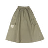 A[S]USL NYLON POCKETS FLARE SKIRT-LIGHT KHAKI