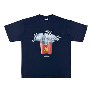 2ND CLOSET "NY LOVE FRIES" WASHED T-SHIRT-WASHED NAVY