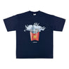 2ND CLOSET "NY LOVE FRIES" WASHED T-SHIRT-WASHED NAVY