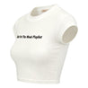 ROSEMAESE NOT FOR THE WEAK PLAYLIST BABY TEE-WHITE
