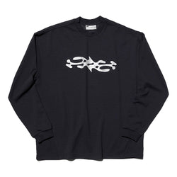 NINE POINT NINE NPN SYNONYMS WASHED WAFFLE PULLOVER-BLACK