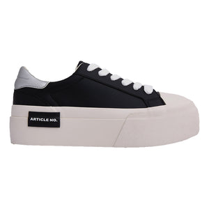ARTICLE NO. O.G. CLASSIC PLATFORM BLACK SNEAKERS IN SILVER TAIL-BLACK / SILVER