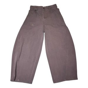 OPEN DIALOGUE CURVE TWILL PANTS-WASHED BROWN