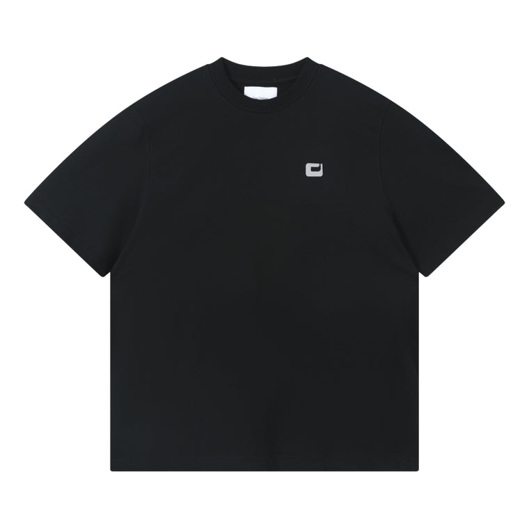 OPEN DIALOGUE ODE TEXTURE EMBROIDERY TEE-BLACK