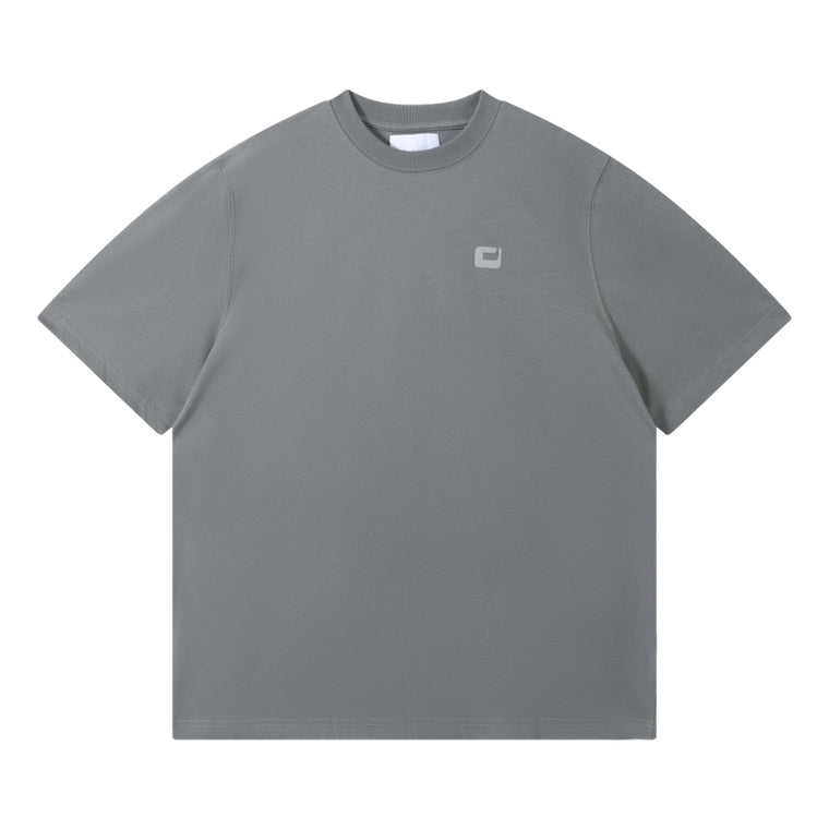 OPEN DIALOGUE ODE TEXTURE EMBROIDERY TEE-GREY