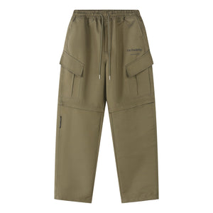 ORI FREDERIQO OF LETTER DETACHABLE CARGO PANTS-GREEN