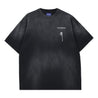 ORI FREDERIQO WASHED PRINT SS TEE-BLACK