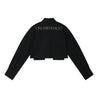 ORI FREDERIQO W CROP SHIRT-BLACK