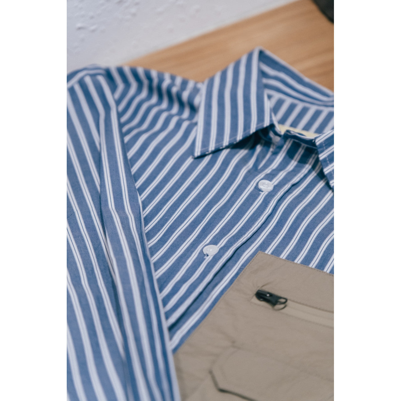 OLDISM OLD/SM ® PATCH STRIPE SHIRT-DARK BLUE