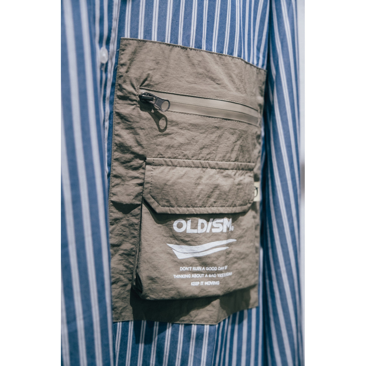 OLDISM OLD/SM ® PATCH STRIPE SHIRT-DARK BLUE