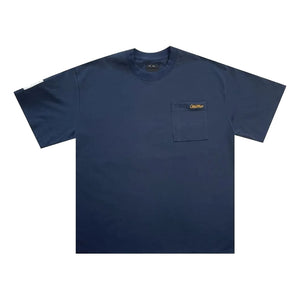 OLDISM OLD/SM® OVERSIZE EMBROIDERY LABEL POCKET TEE-NAVY