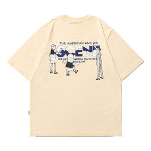 SCENE BY ICE FIRE OMQ CLASSIC TEE-YELLOW