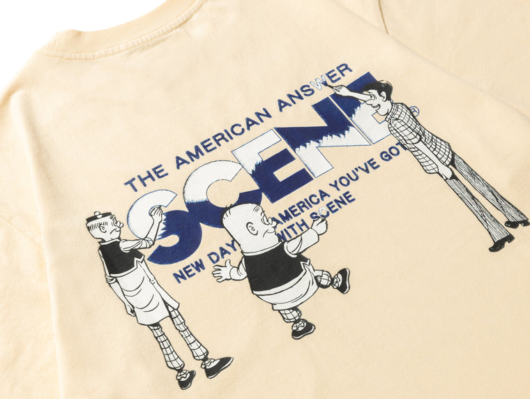 SCENE BY ICE FIRE OMQ CLASSIC TEE-YELLOW