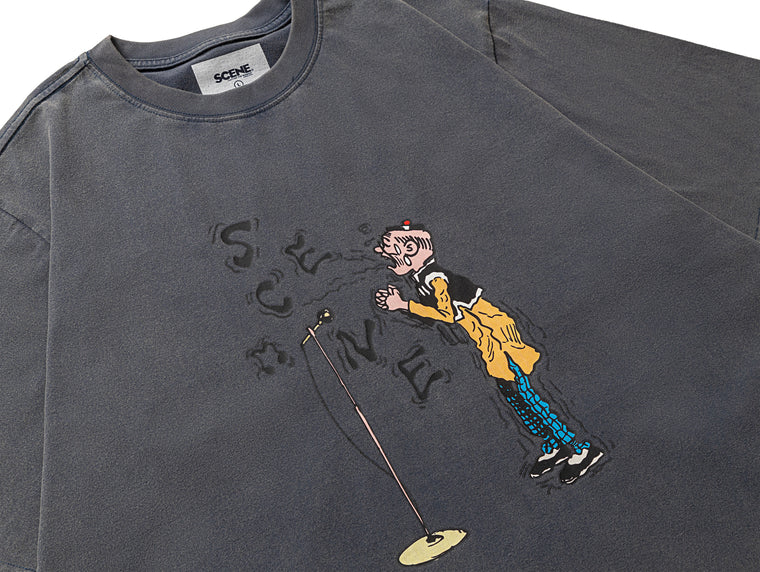 SCENE BY ICE FIRE OMQ SING TEE-DARK GREY