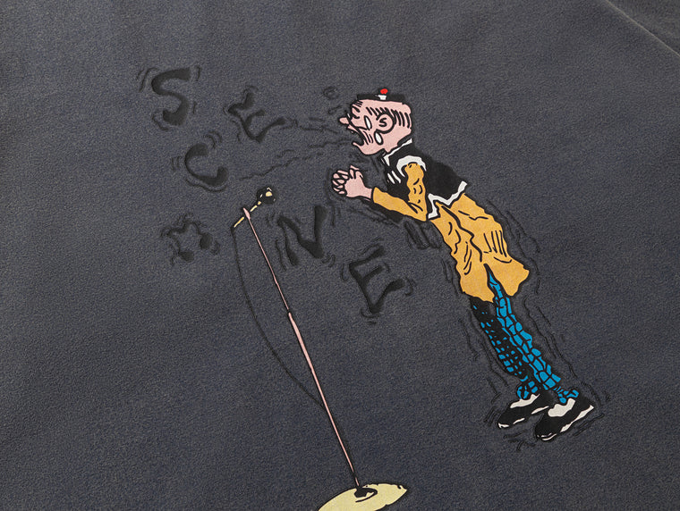SCENE BY ICE FIRE OMQ SING TEE-DARK GREY