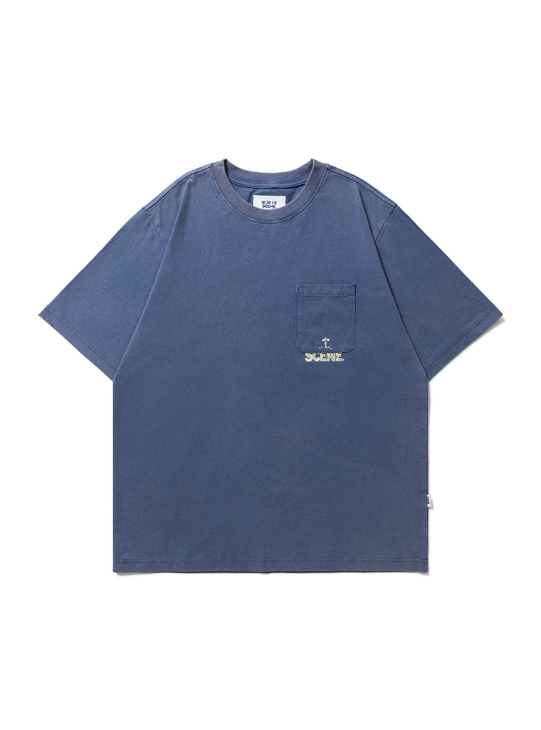 SCENE BY ICE FIRE OMQ SKETCH TEE-NAVY
