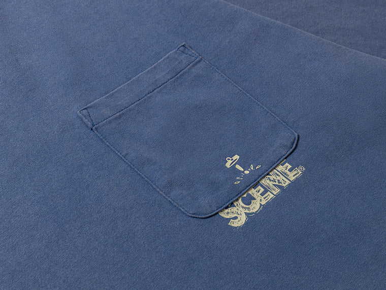 SCENE BY ICE FIRE OMQ SKETCH TEE-NAVY