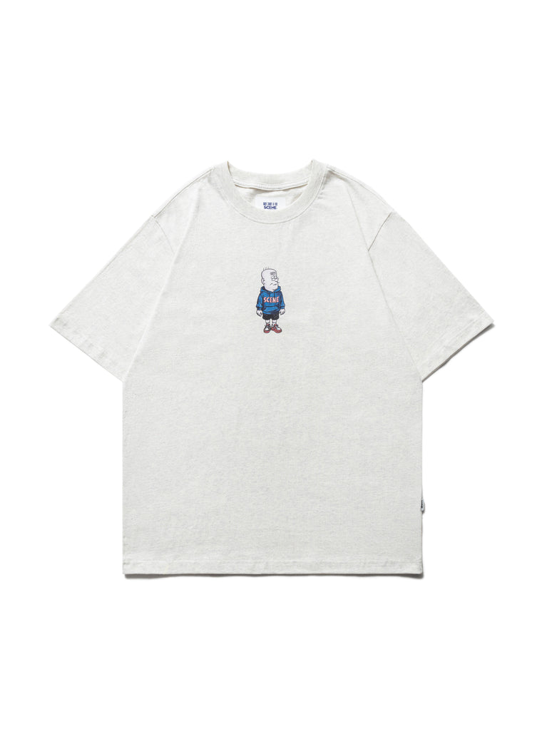 SCENE BY ICE FIRE OMQ URBAN TEE-MOTTLED GRY