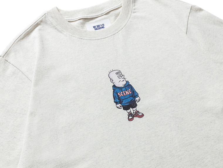 SCENE BY ICE FIRE OMQ URBAN TEE-MOTTLED GRY