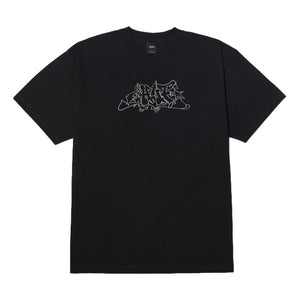 HUF OUTLINES S/S TEE-BLACK